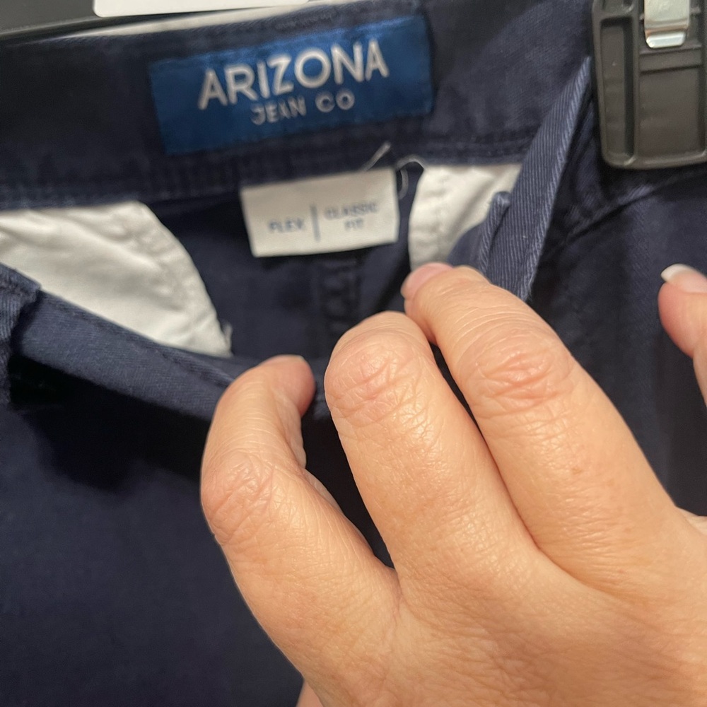 Arizona Jean Company Blue Flat Front Shorts - Picture 4 of 9